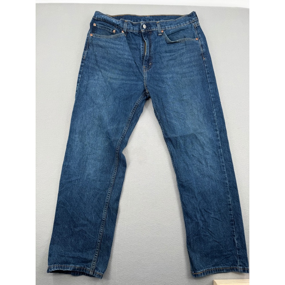 Levis 505 Regular Fit Mens Jeans 36x29 Medium Wash Blue Straight Leg Denim
